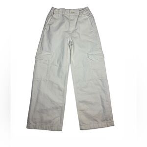 Kids White Cargo Pants
